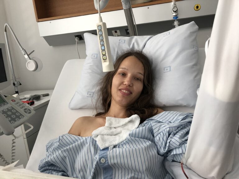 Nicole at the hospital